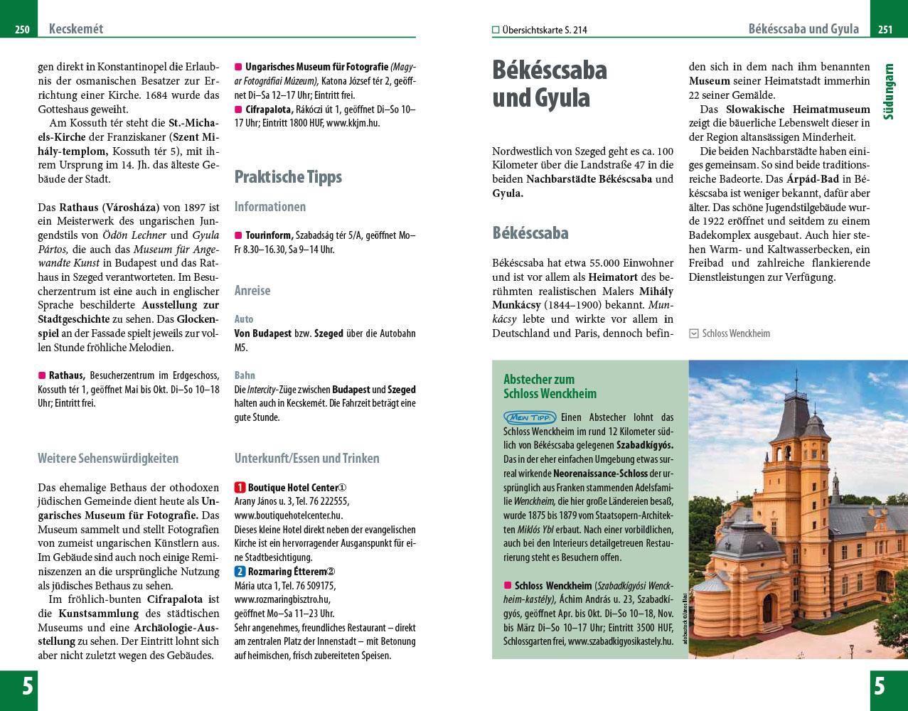 Beispielinhalt (Bild) Reise Know-How Reiseführer Ungarn