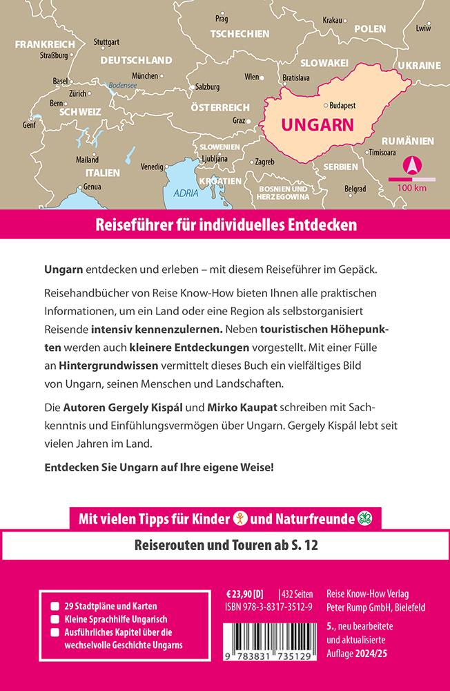 Rückseitencover Reise Know-How Reiseführer Ungarn