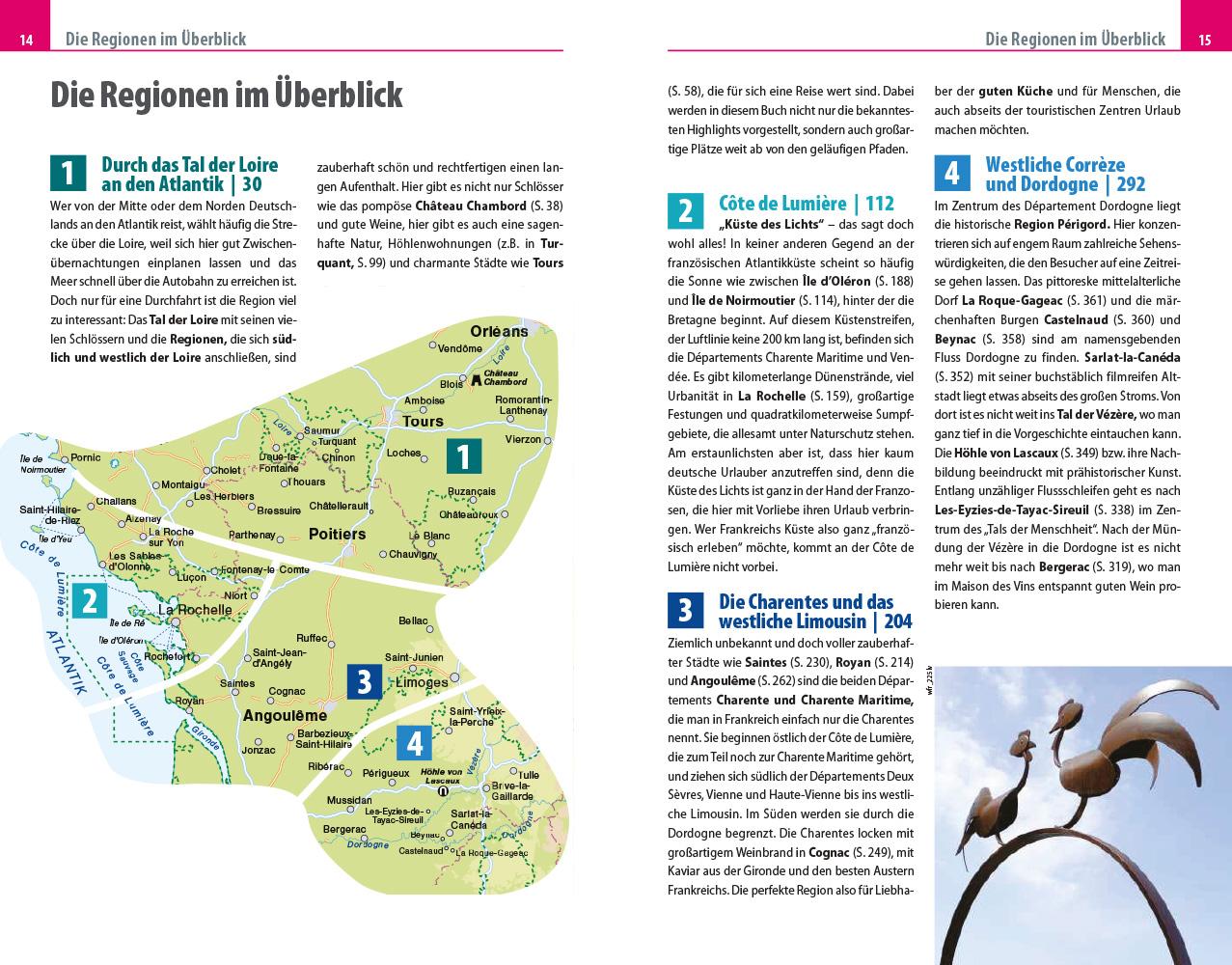 Beispielinhalt (Bild) Reise Know-How Reiseführer Westfrankreich  - Atlantikküste, Loire, Charentes, Dordogne