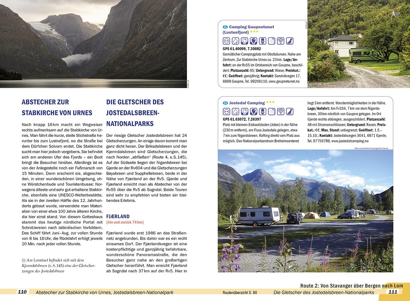 Beispielinhalt (Bild) Reise Know-How Wohnmobil-Tourguide Südnorwegen