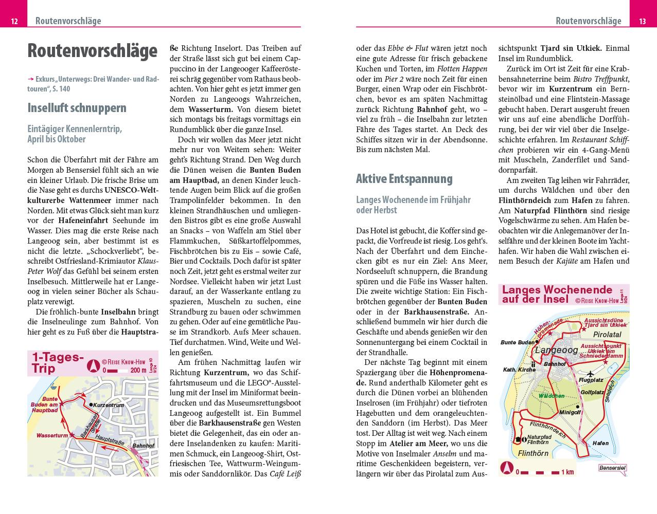 Beispielinhalt (Bild) Reise Know-How Reiseführer Langeoog