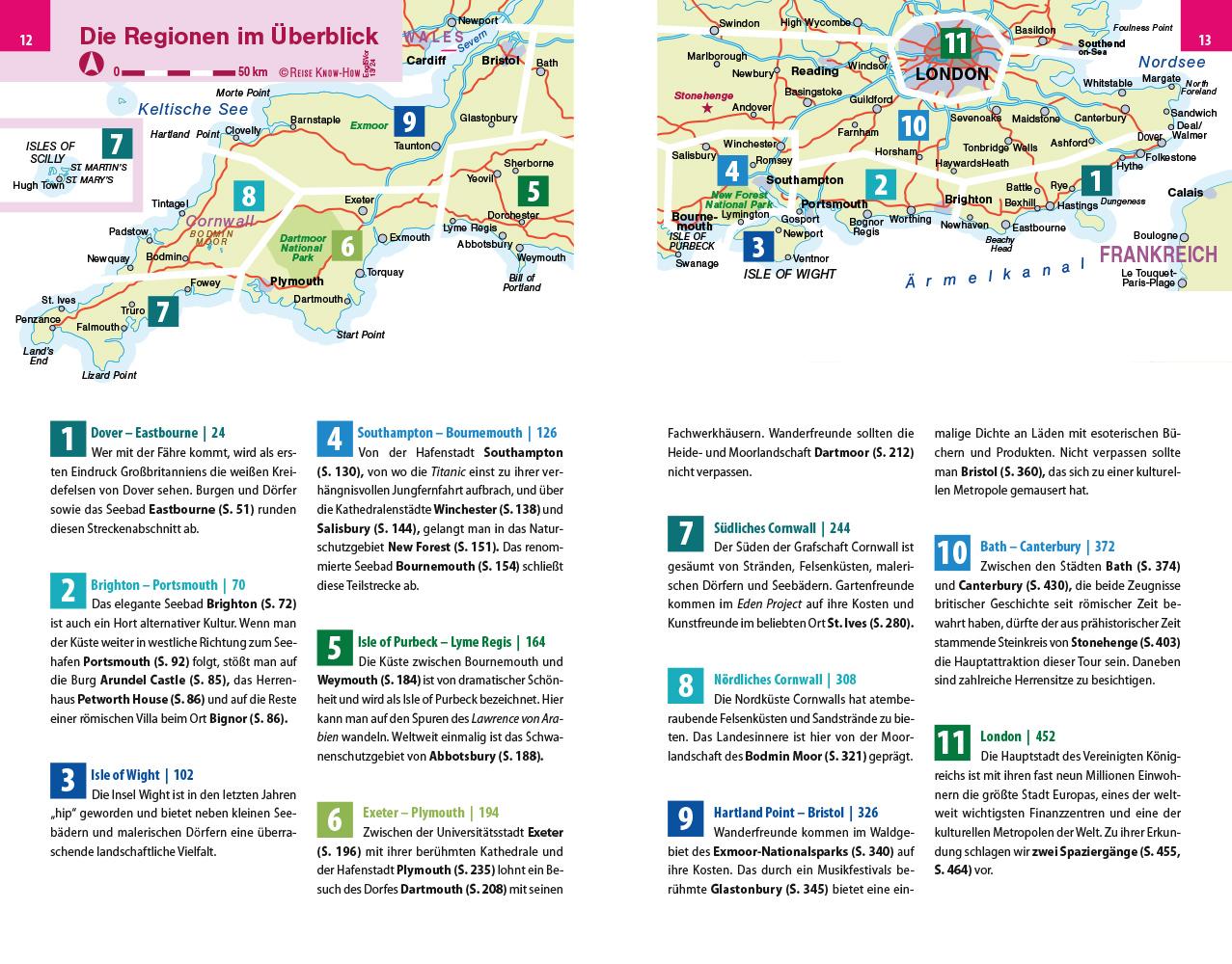 Beispielinhalt (Bild) Reise Know-How Reiseführer England - der Süden