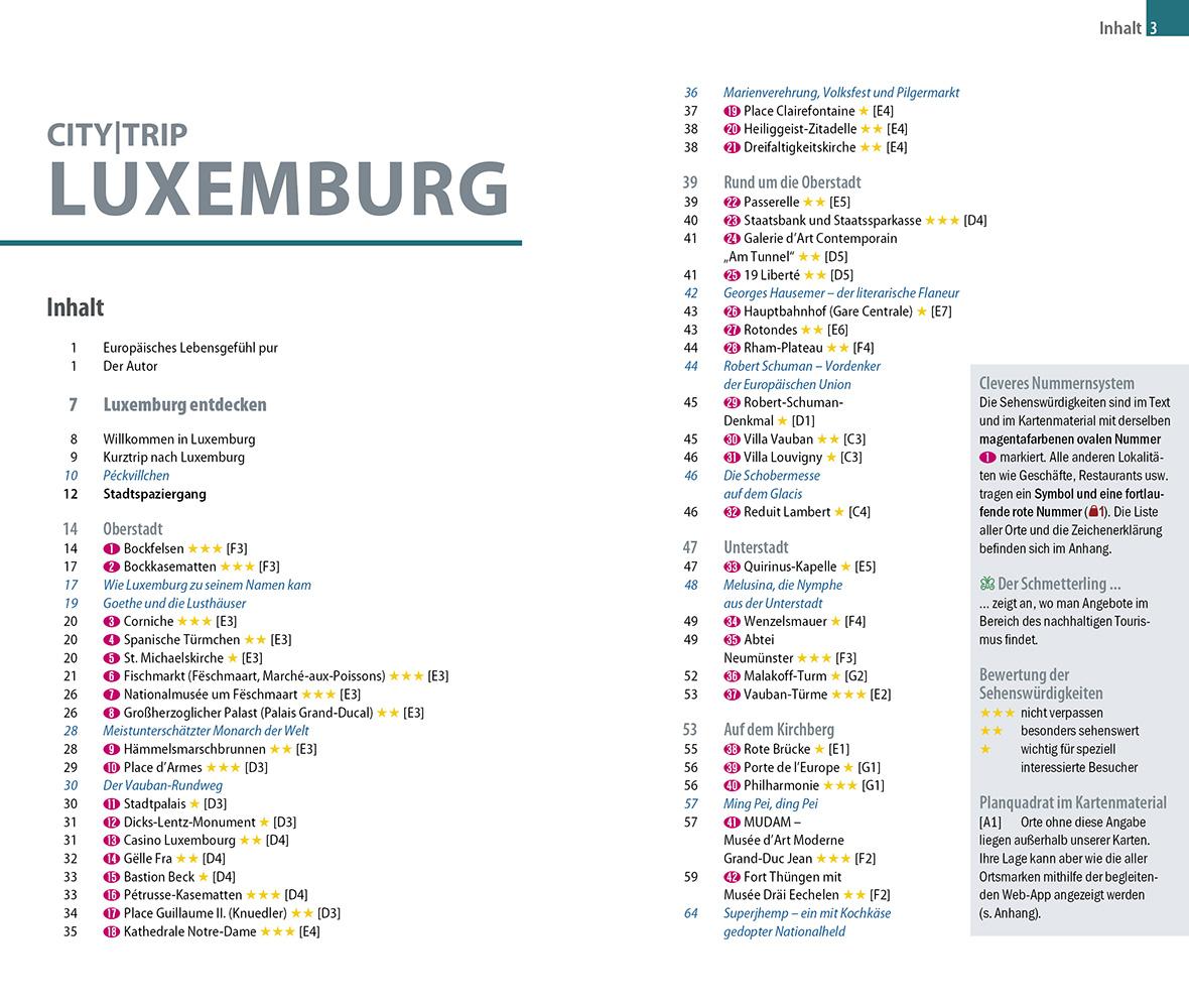 Beispielinhalt (Bild) Reise Know-How CityTrip Luxemburg