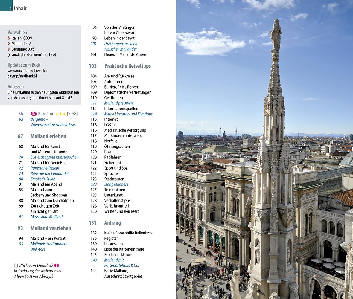 Beispielinhalt (Bild) Reise Know-How CityTrip Mailand und Bergamo