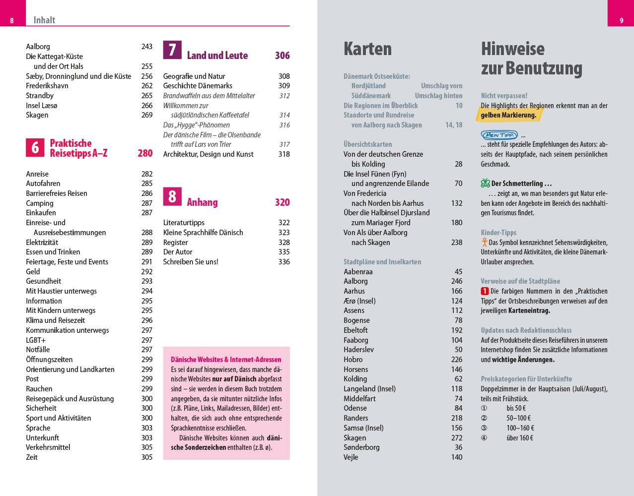 Beispielinhalt (Bild) Reise Know-How Reiseführer Dänemark - Ostseeküste und Fünen
