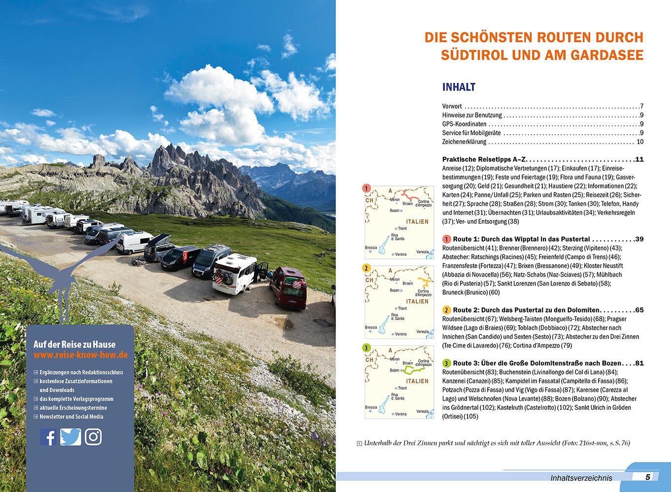 Beispielinhalt (Bild) Reise Know-How Wohnmobil-Tourguide Südtirol und Gardasee