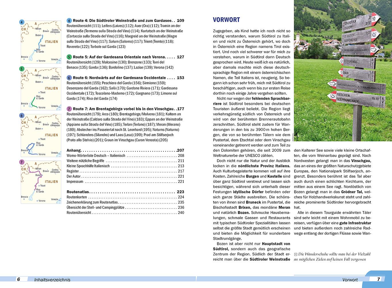 Beispielinhalt (Bild) Reise Know-How Wohnmobil-Tourguide Südtirol und Gardasee