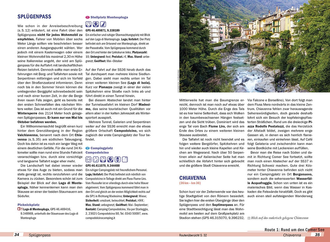 Beispielinhalt (Bild) Reise Know-How Wohnmobil-Tourguide Oberitalien