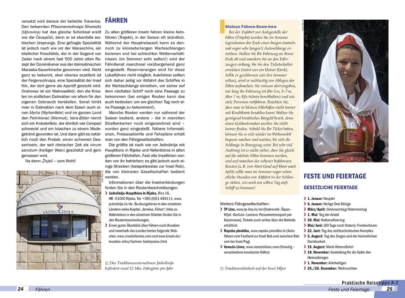 Beispielinhalt (Bild) Reise Know-How Wohnmobil-Tourguide Kroatien