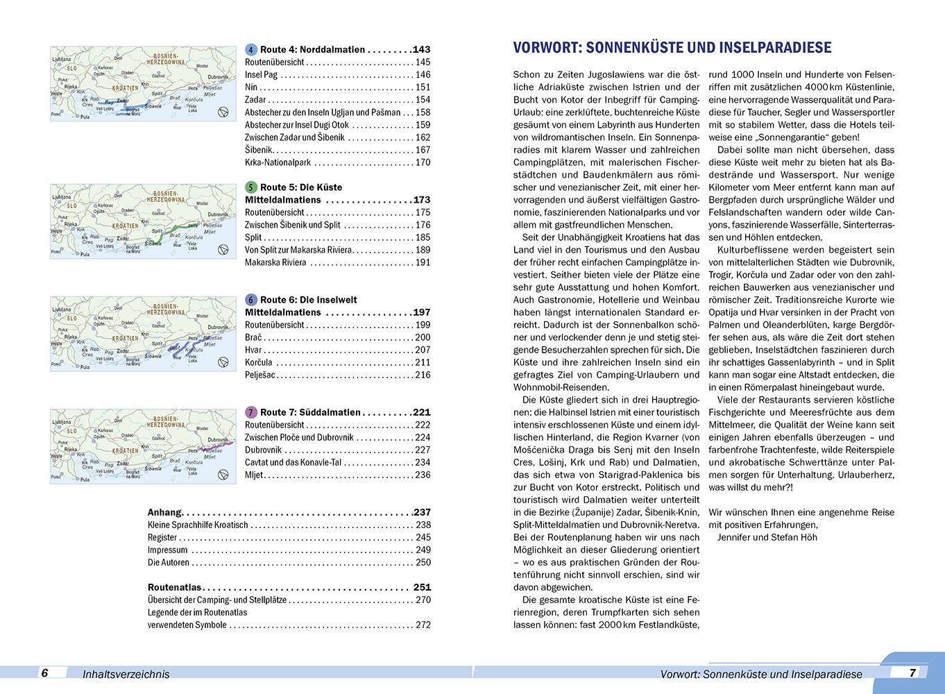 Beispielinhalt (Bild) Reise Know-How Wohnmobil-Tourguide Kroatien