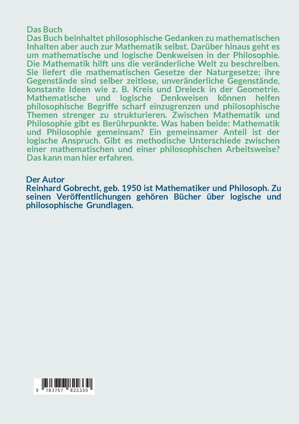 Rückseitencover Philosophie der Mathematik