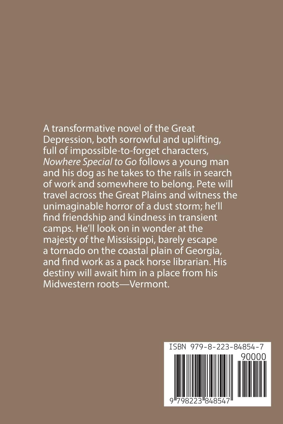 Rückseitencover Nowhere Special to Go