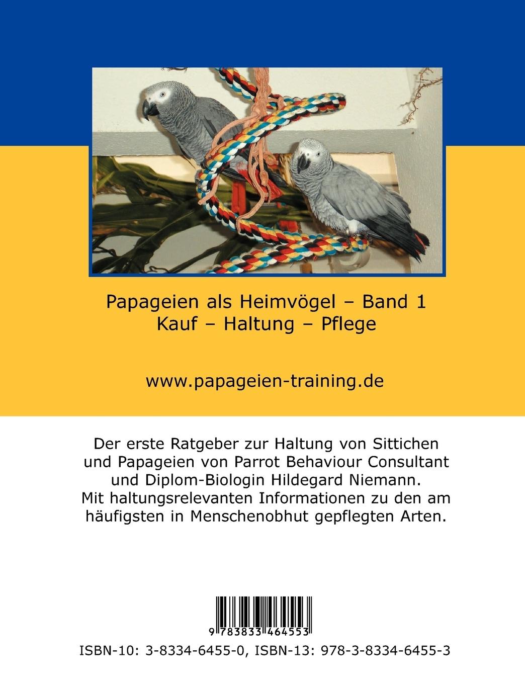 Rückseitencover Papageien als Heimvögel, Band 1
