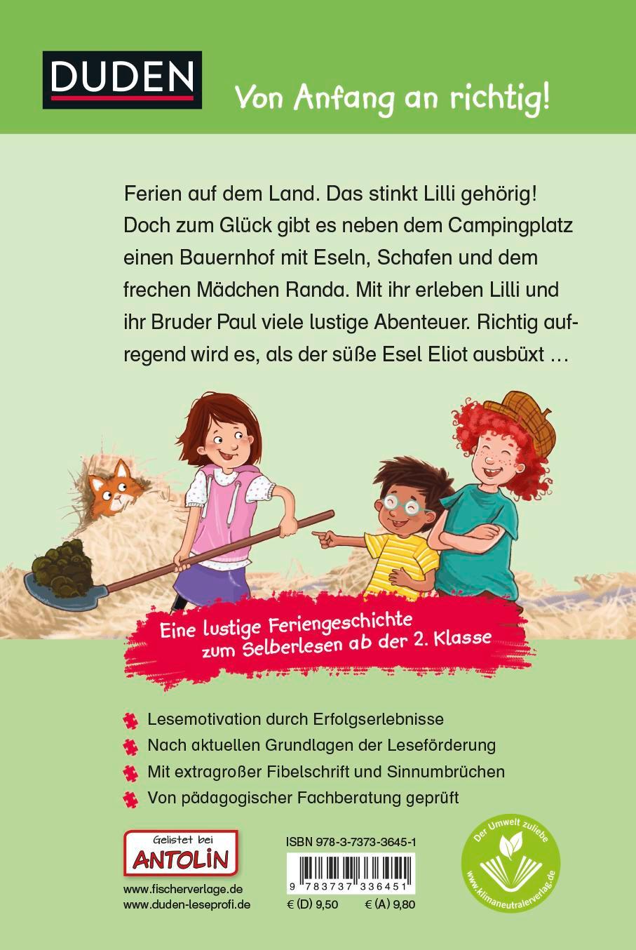 Rückseitencover Duden Leseprofi - Schrecklich schöne Ferien, 2. Klasse