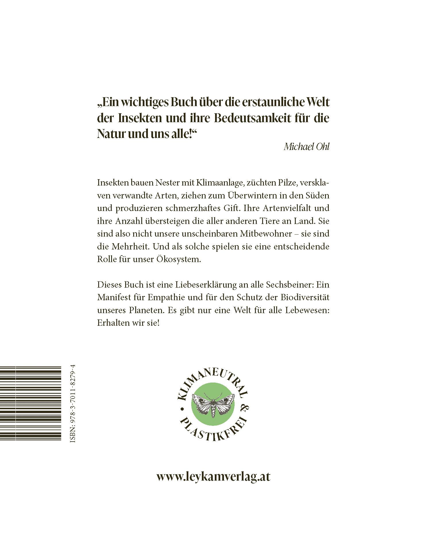 Rückseitencover Insektengeflüster - Über das verborgene Leben auf sechs Beinen