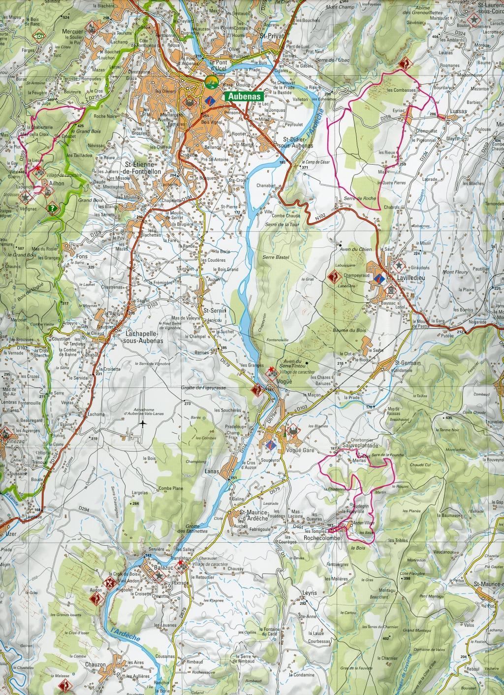 Beispielinhalt (Bild) Libris Wanderkarte 11. Monts d'Ardèche 1 : 60 000
