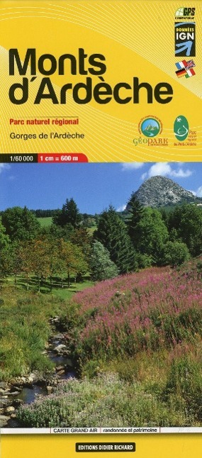 Vorderes Coverbild Libris Wanderkarte 11. Monts d'Ardèche 1 : 60 000