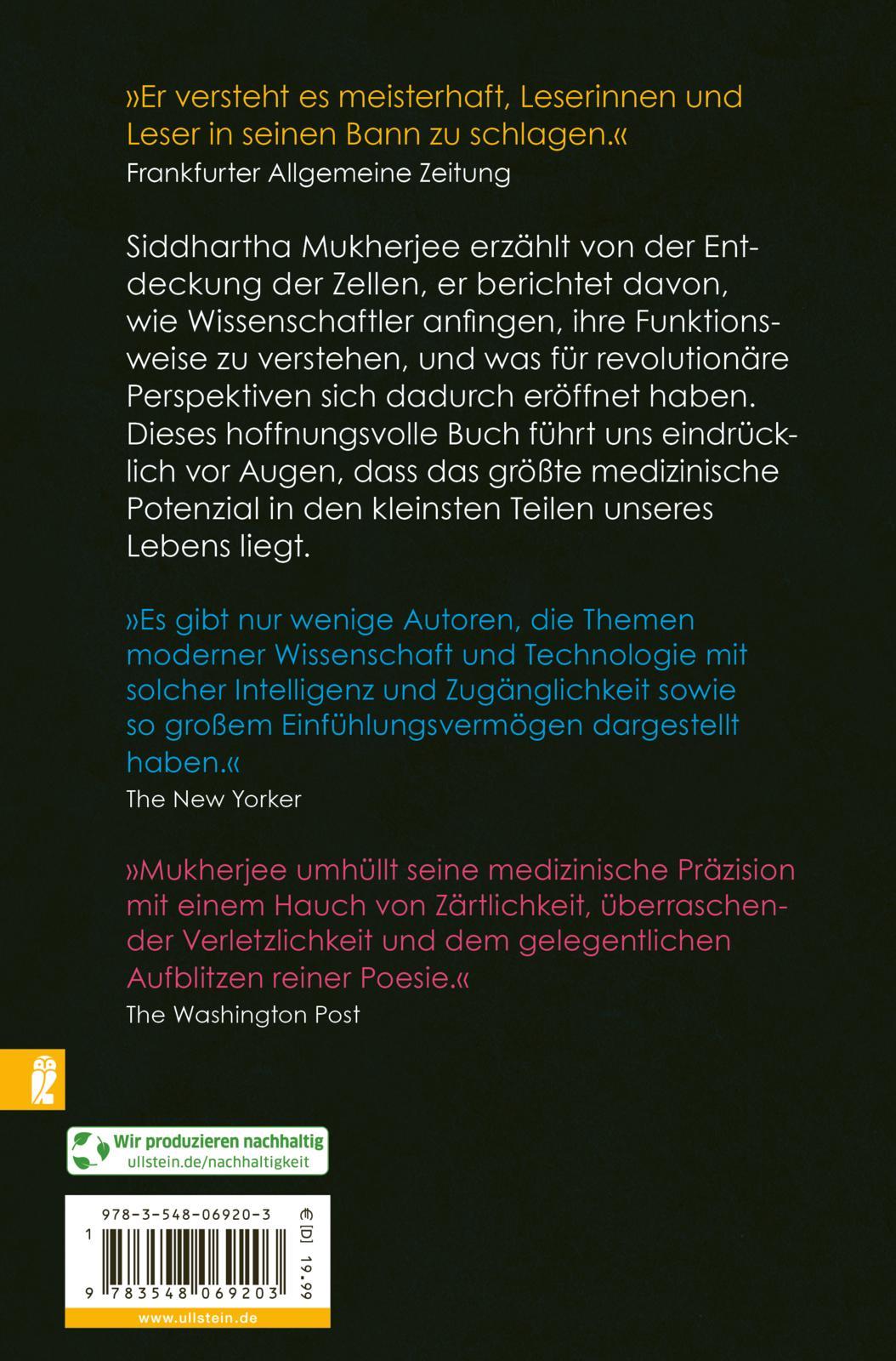 Rückseitencover Das Lied der Zelle