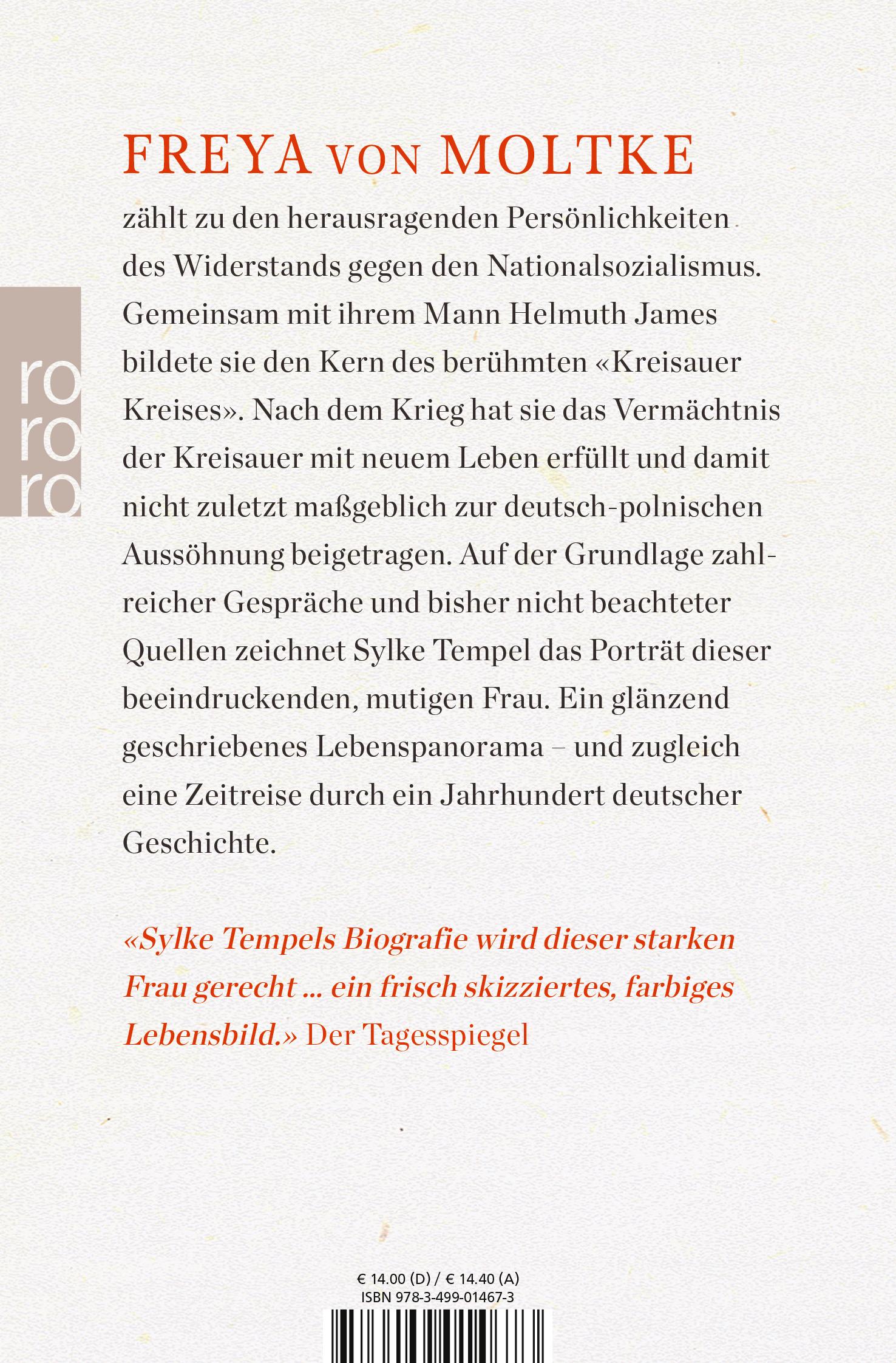 Rückseitencover Freya von Moltke