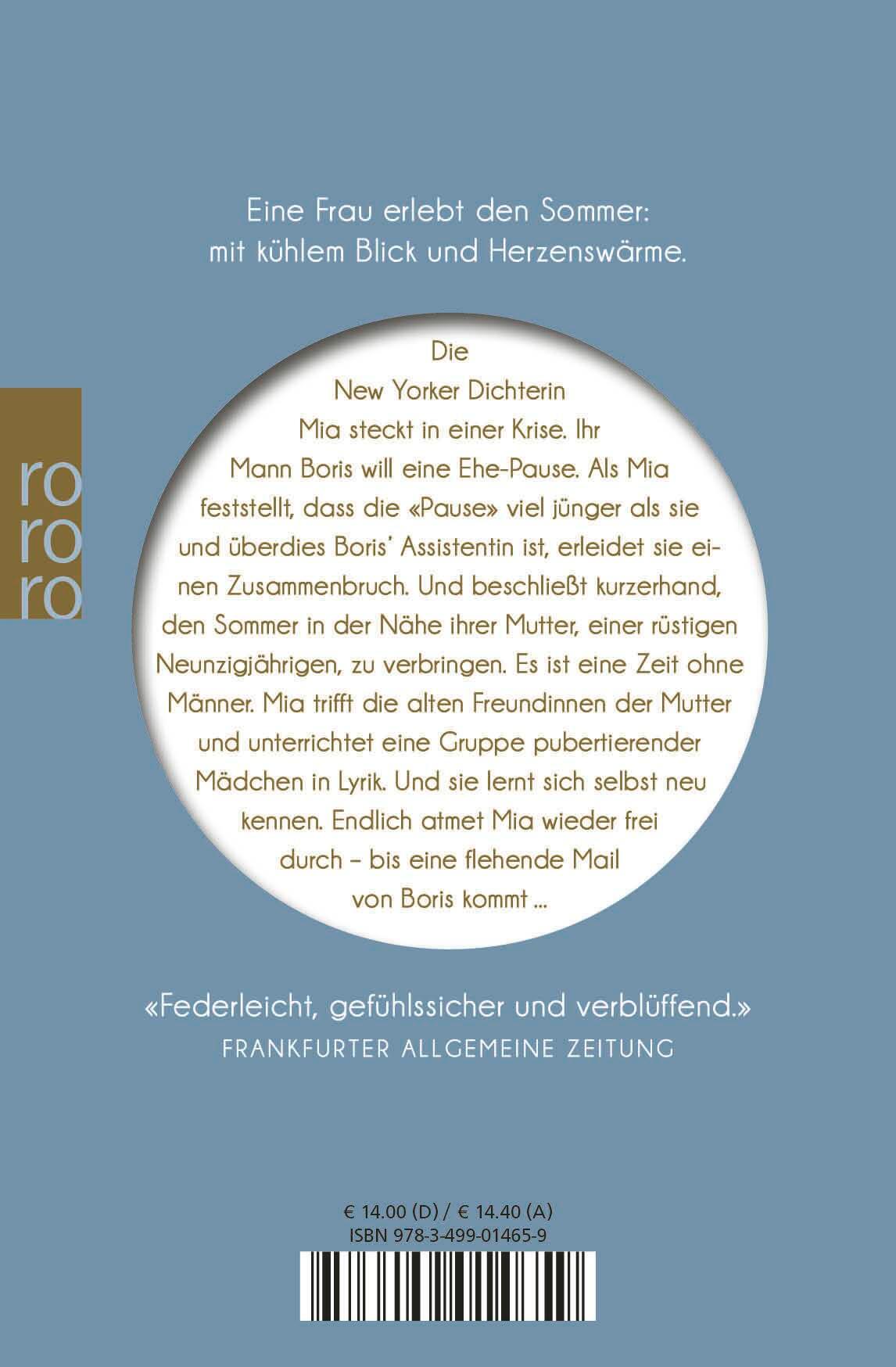 Rückseitencover Der Sommer ohne Männer