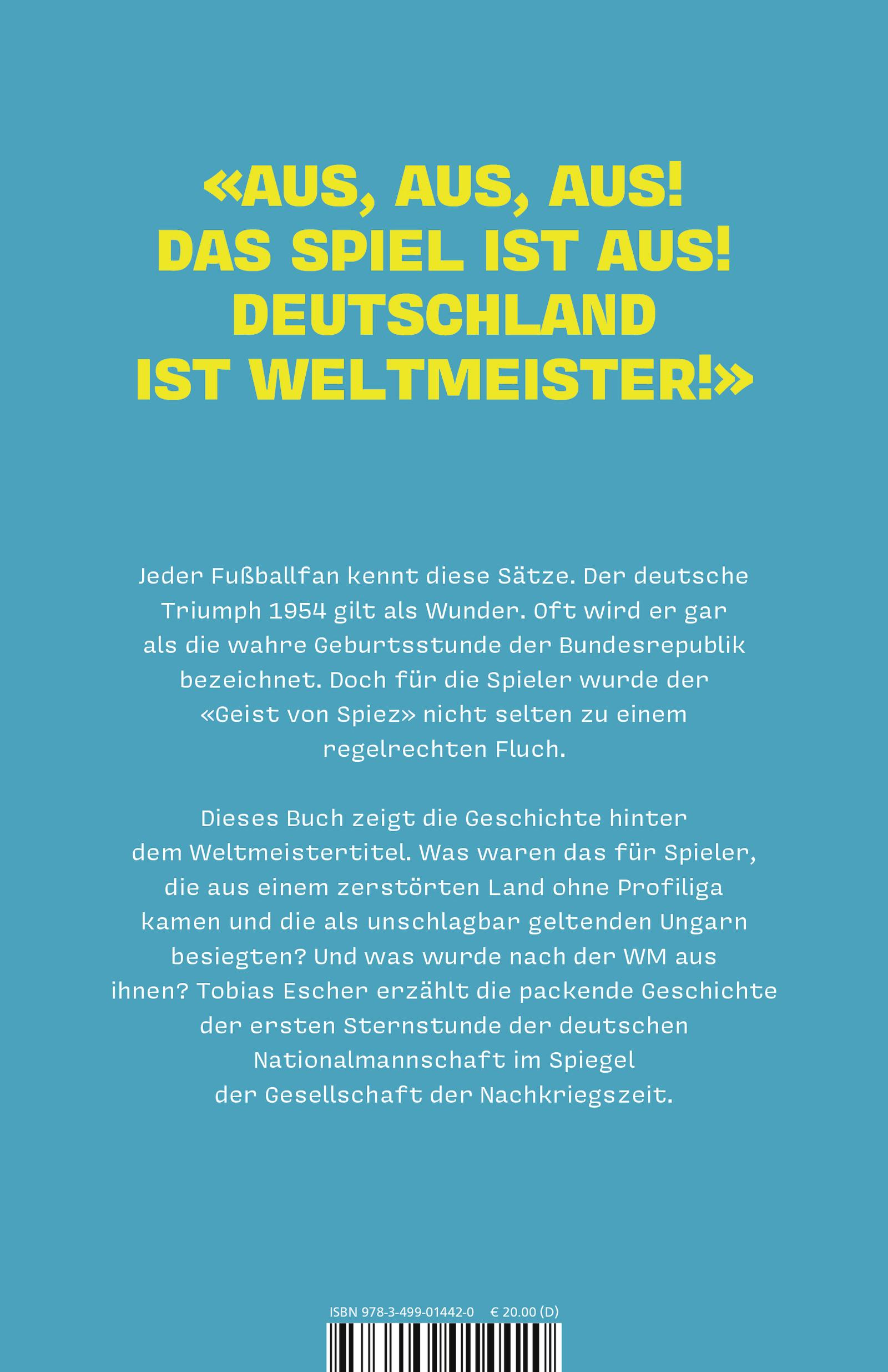 Rückseitencover Die Weltmeister von Bern