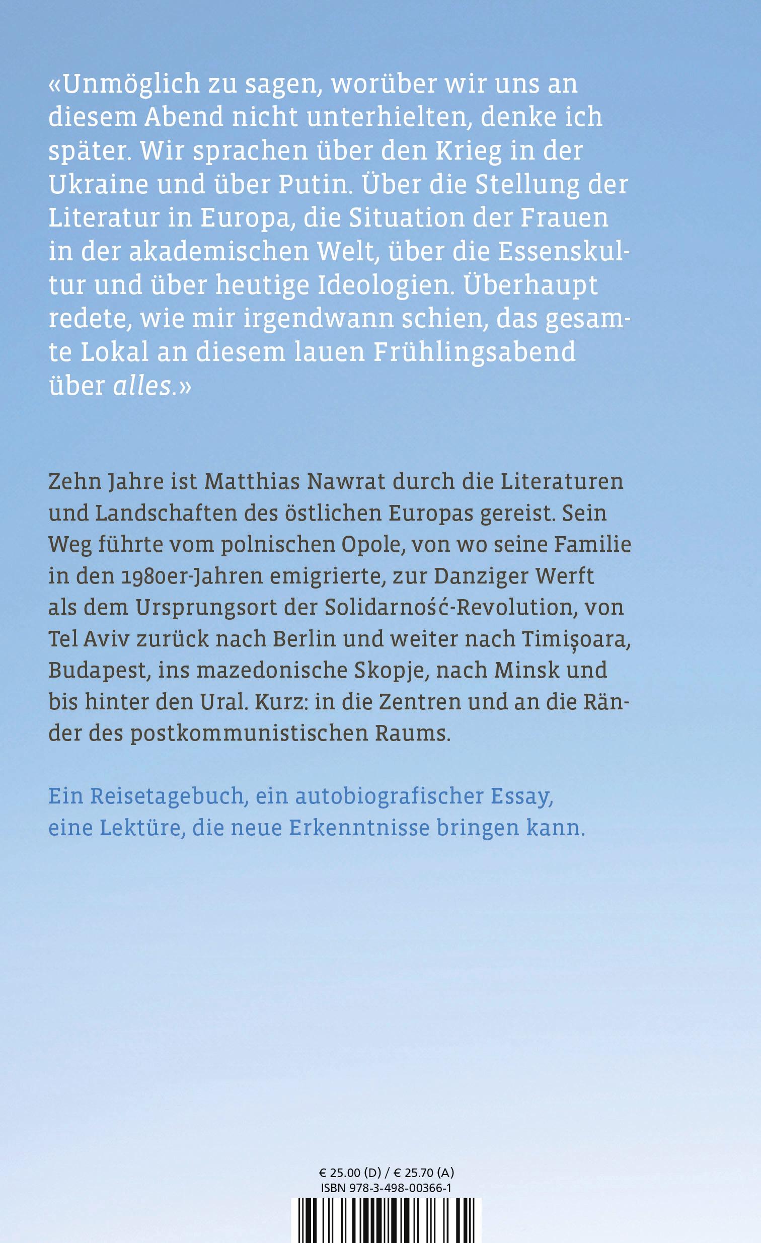 Rückseitencover Über allem ein weiter Himmel