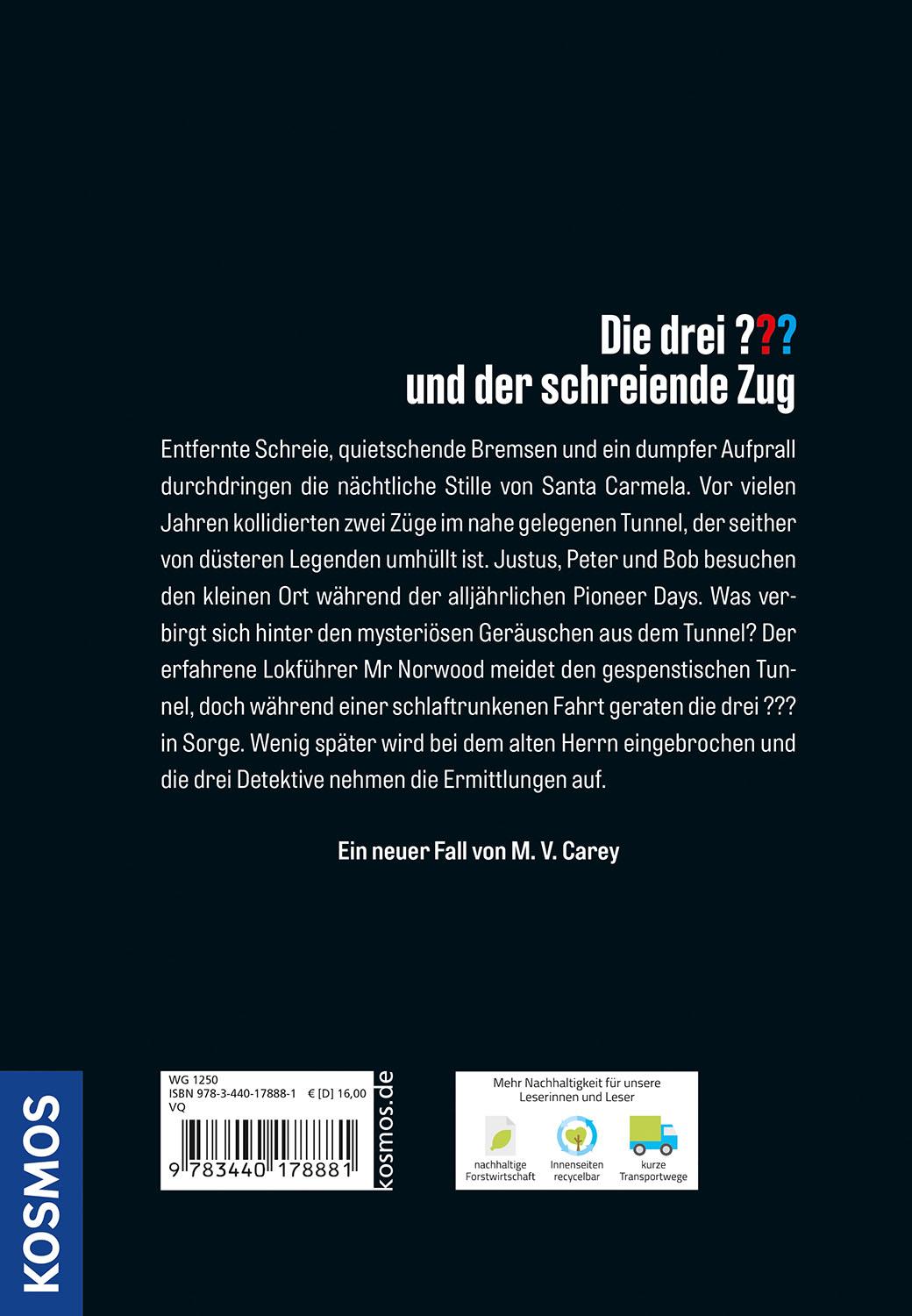 Rückseitencover Die drei ??? und der schreiende Zug