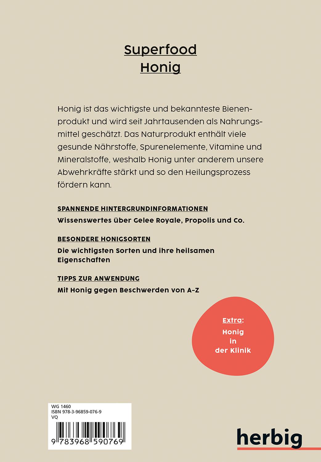 Rückseitencover Gesund mit Honig