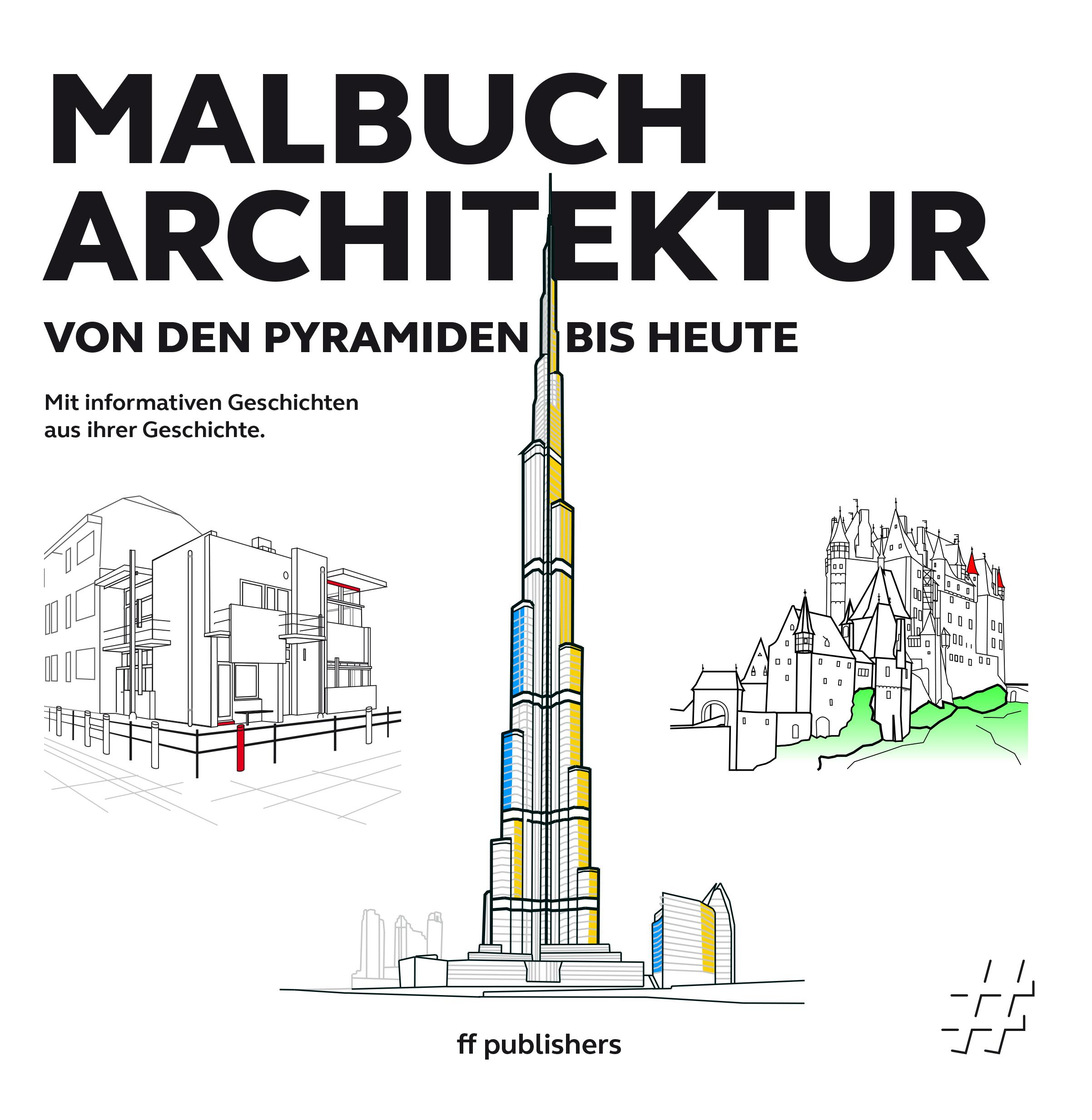 Vorderes Coverbild Malbuch Architektur