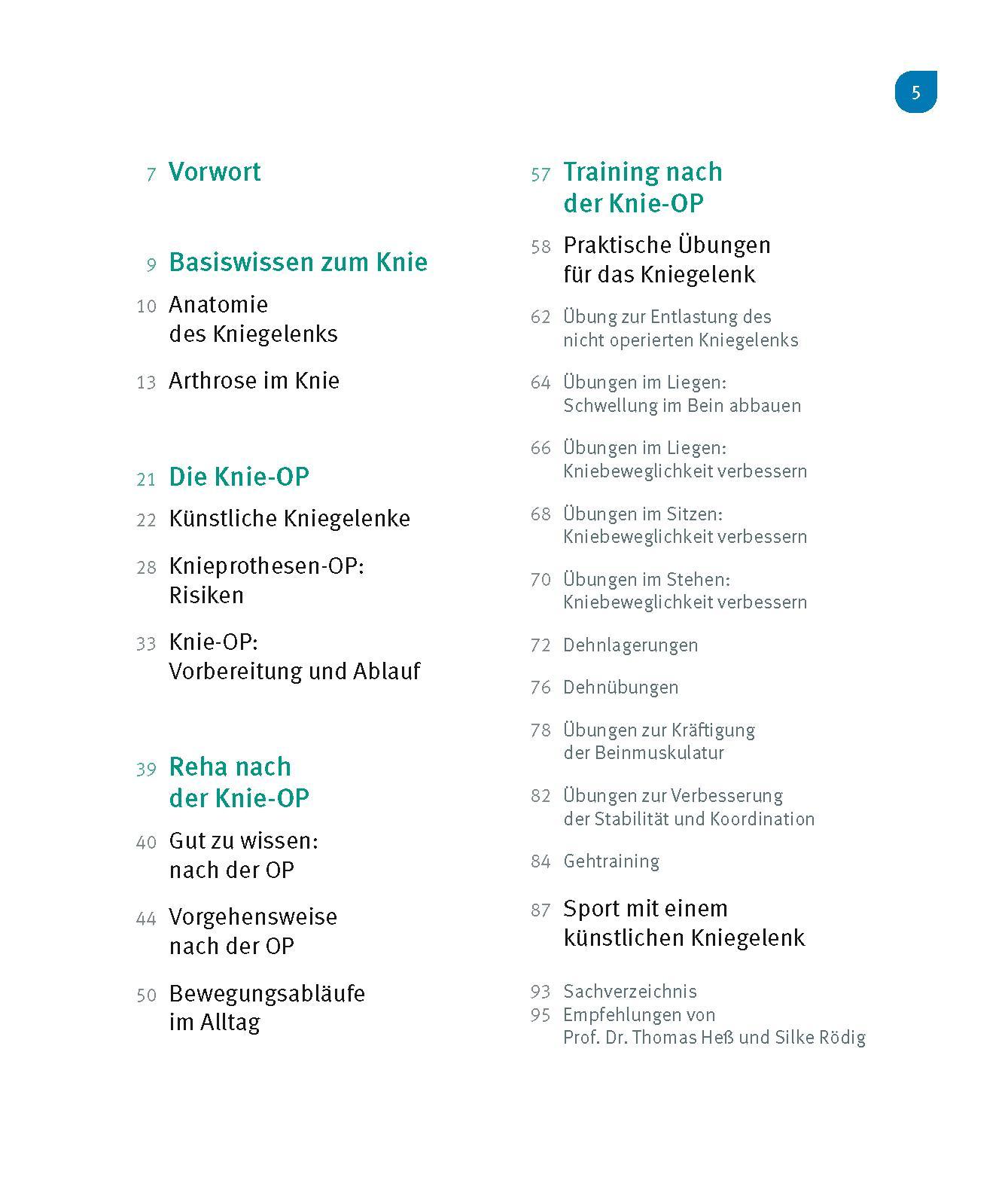 Beispielinhalt (Bild) Schmerzfrei & beweglich mit dem neuen Kniegelenk