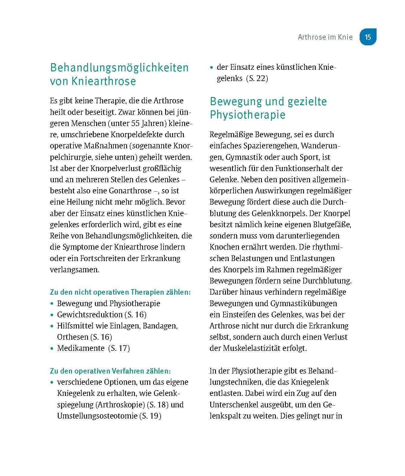 Beispielinhalt (Bild) Schmerzfrei & beweglich mit dem neuen Kniegelenk