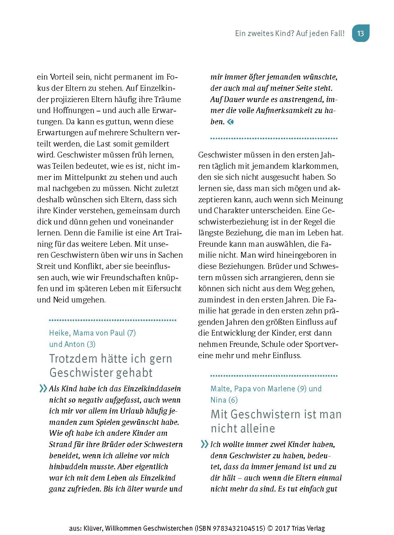 Beispielinhalt (Bild) Willkommen Geschwisterchen