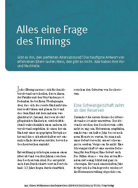 Beispielinhalt (Bild) Willkommen Geschwisterchen