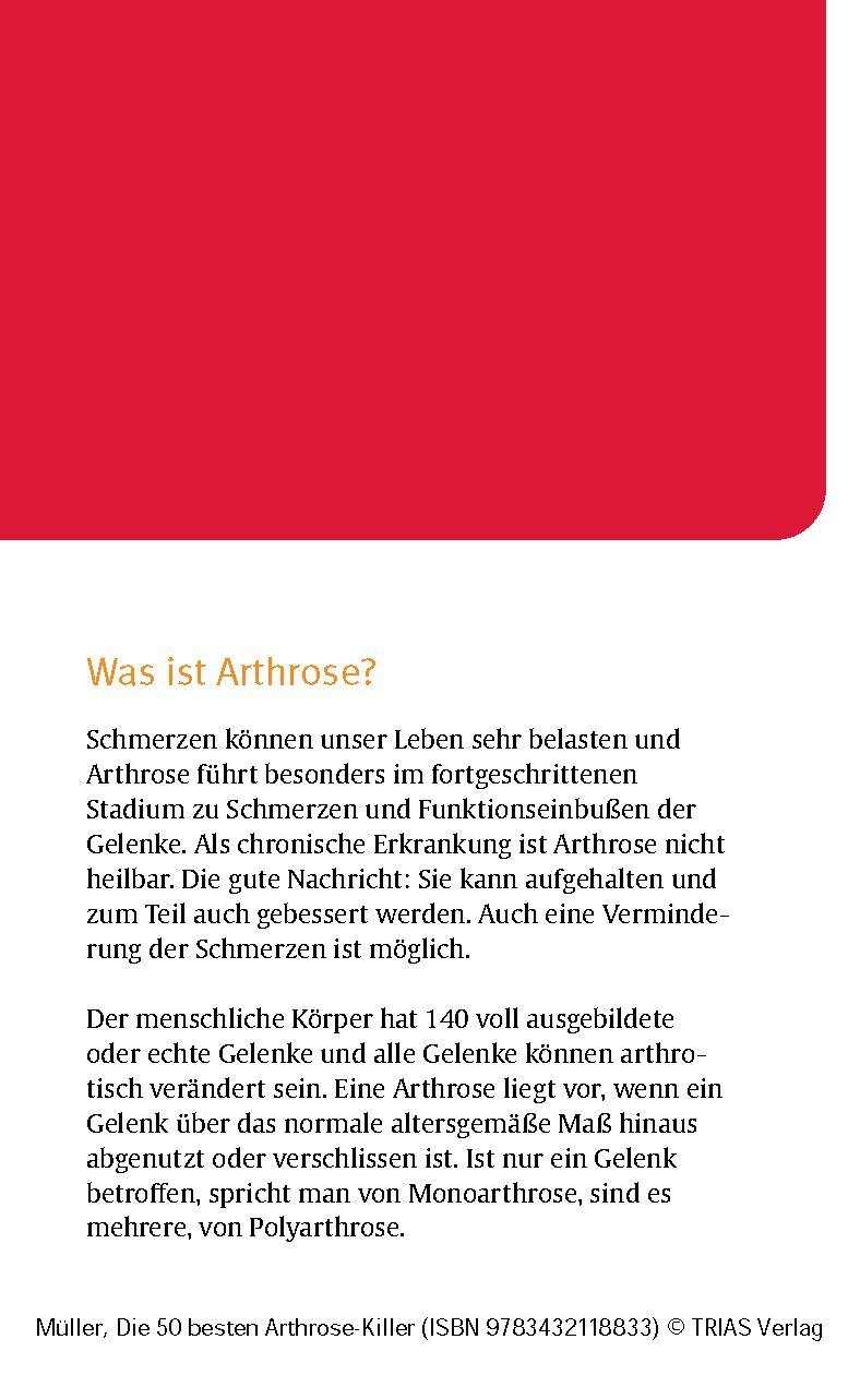 Beispielinhalt (Bild) Die 50 besten Arthrose-Killer