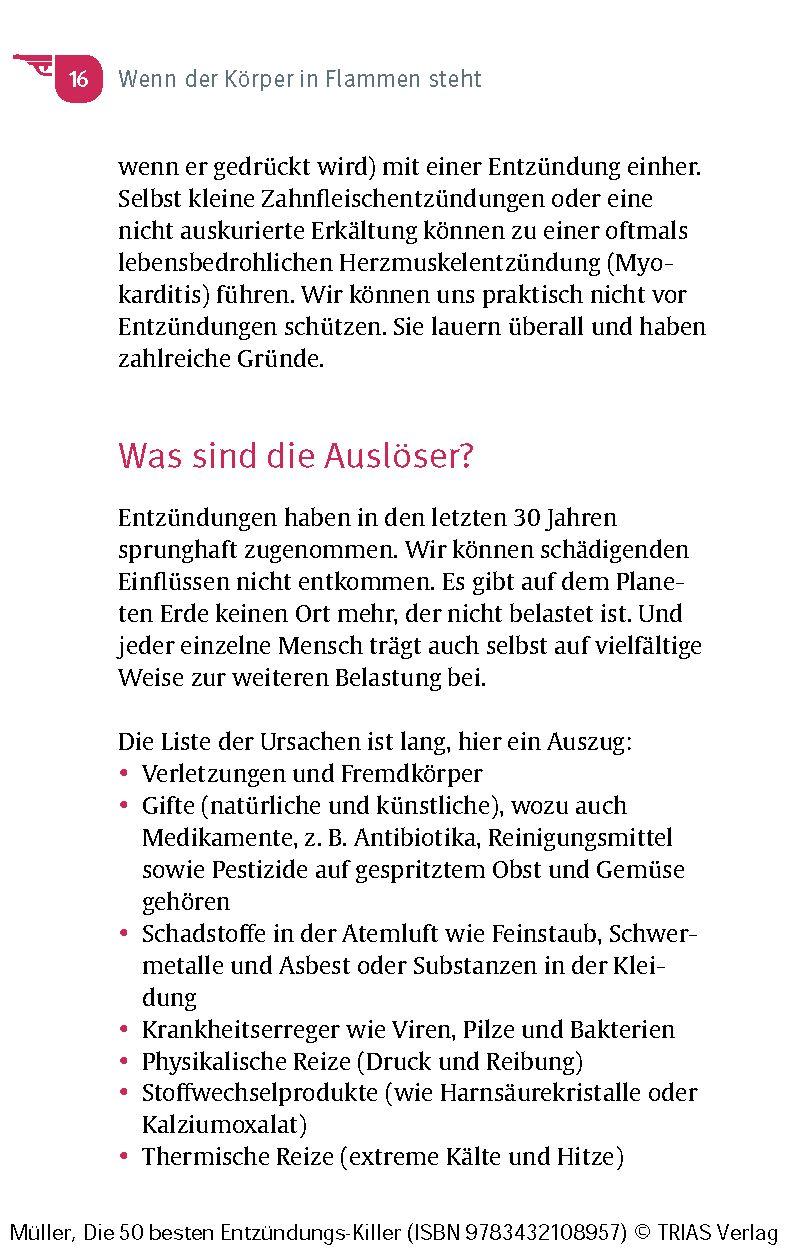 Beispielinhalt (Bild) Die 50 besten Entzündungs-Killer