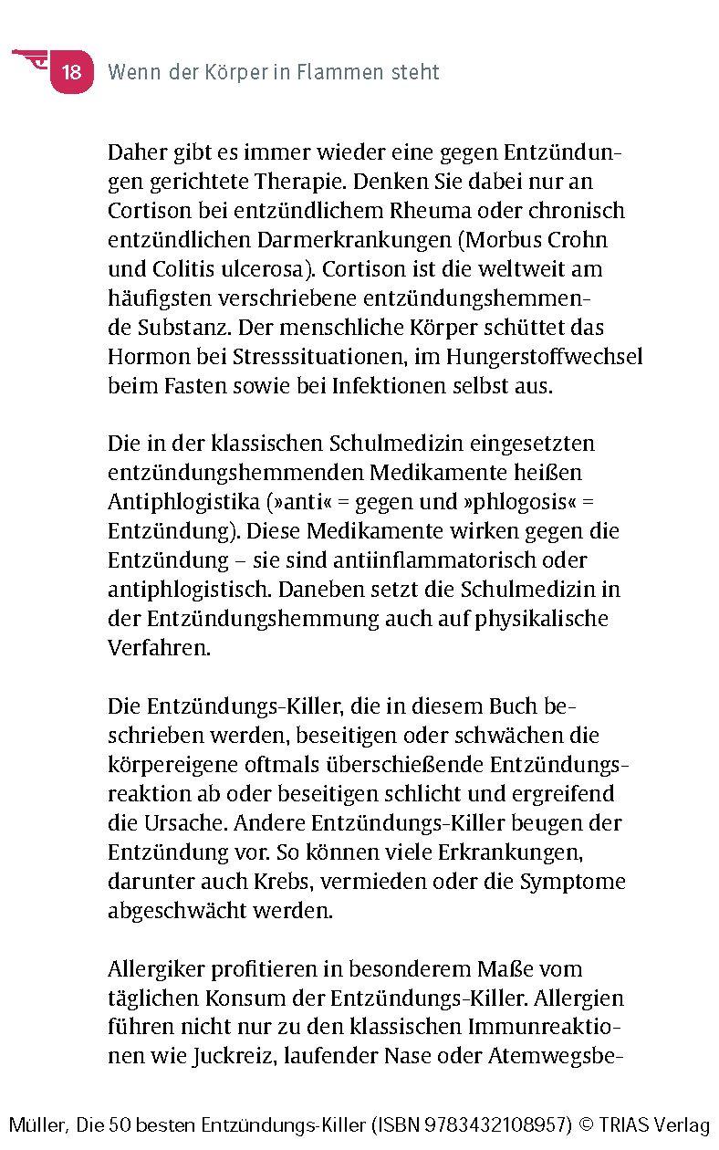 Beispielinhalt (Bild) Die 50 besten Entzündungs-Killer