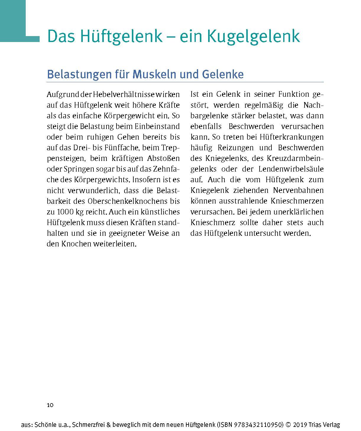 Beispielinhalt (Bild) Schmerzfrei & beweglich mit dem neuen Hüftgelenk