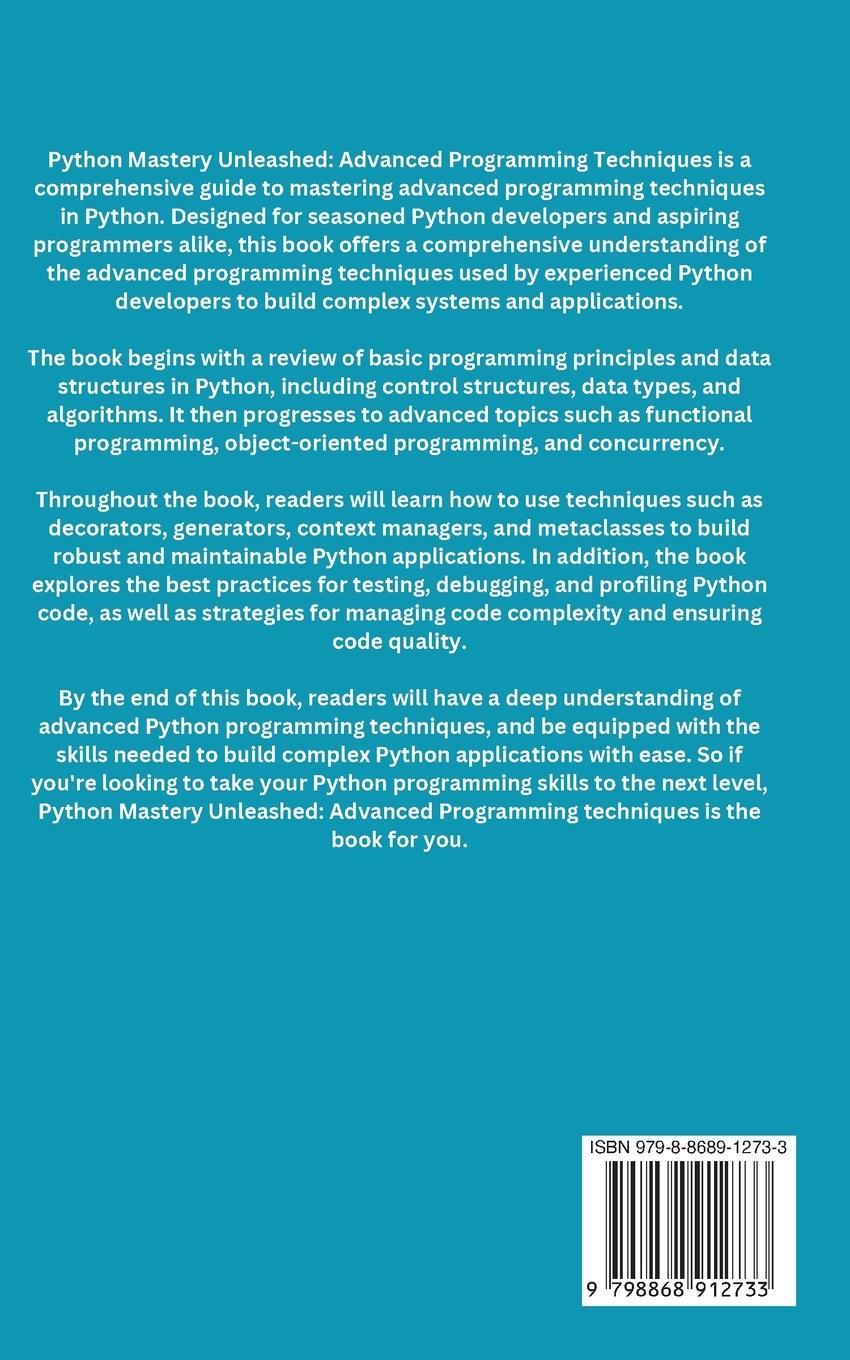 Rückseitencover Python Mastery Unleashed