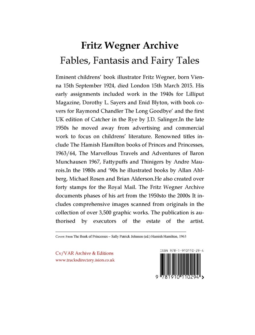 Rückseitencover Fritz Wegner Archive