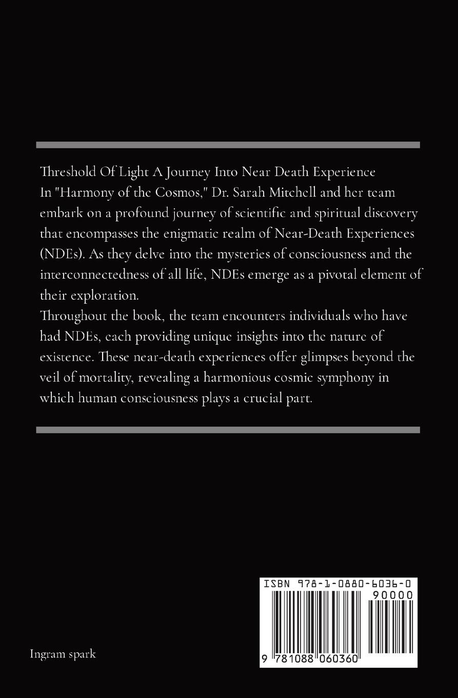 Rückseitencover Threshold of Light A Journey Into  Near Death Experience