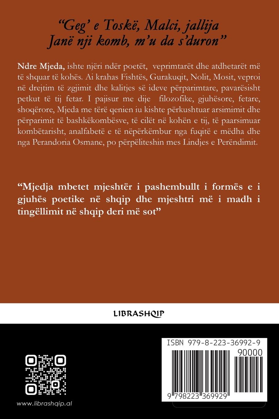 Rückseitencover Juvenilja & Poema të tjera