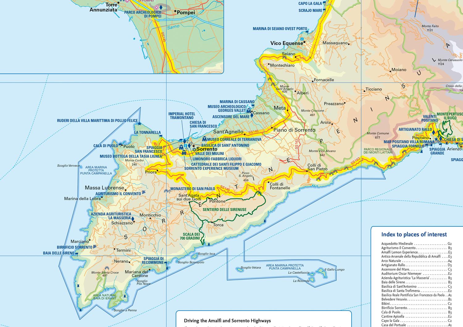 Beispielinhalt (Bild) Amalfi Coast Touring Map