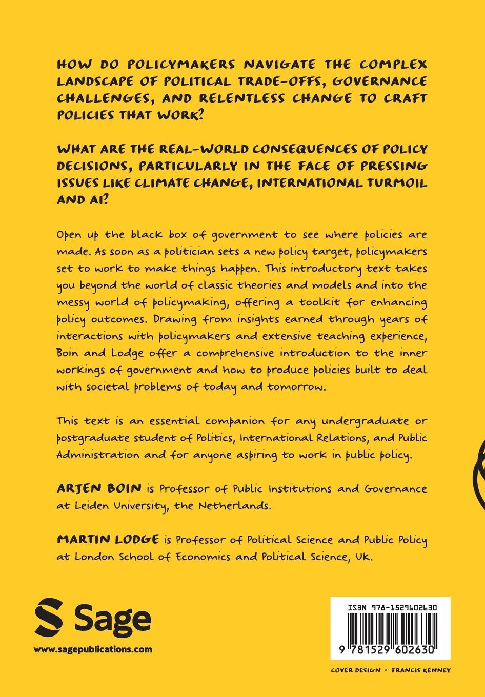 Rückseitencover The Politics of Policymaking
