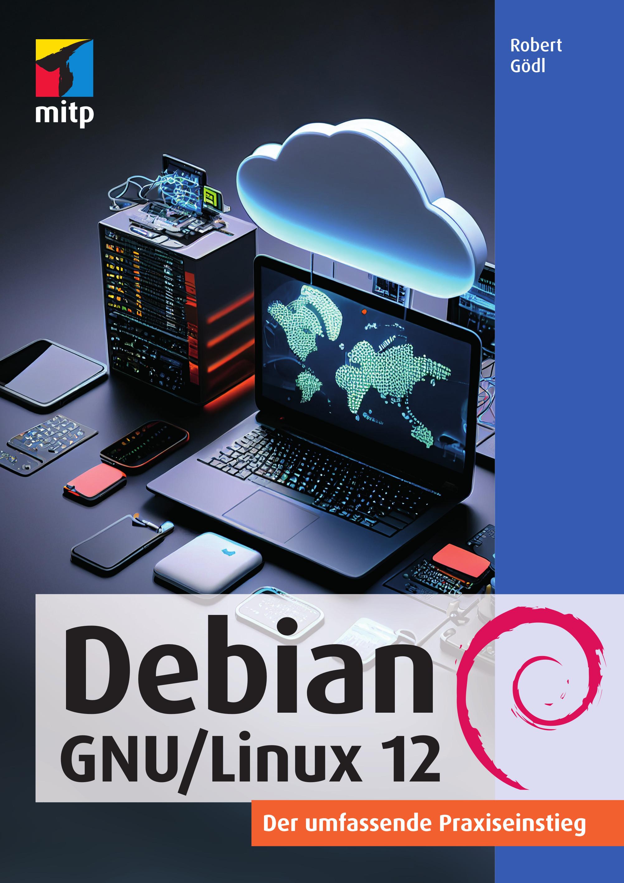 Vorderes Coverbild Debian GNU/Linux 12