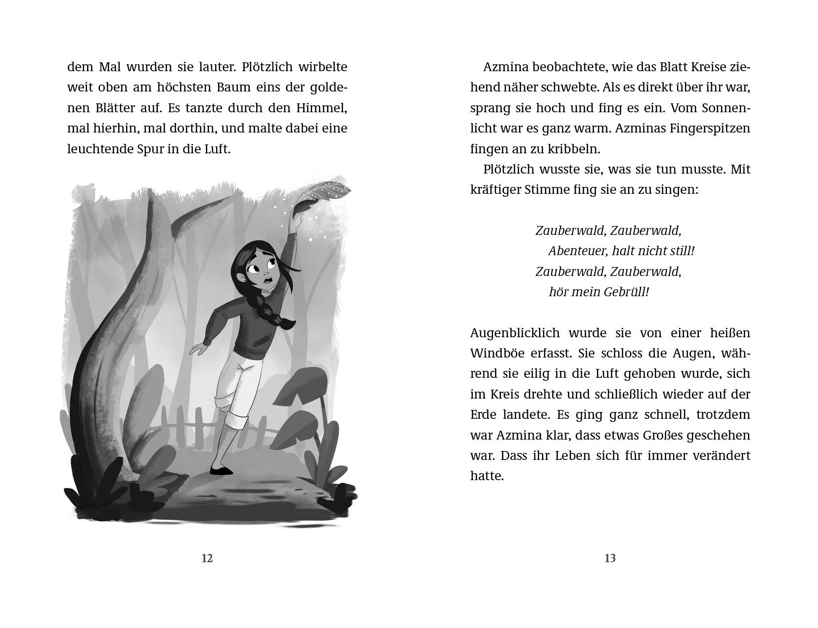 Beispielinhalt (Bild) Dragon Girls - Azmina, der Golddrache