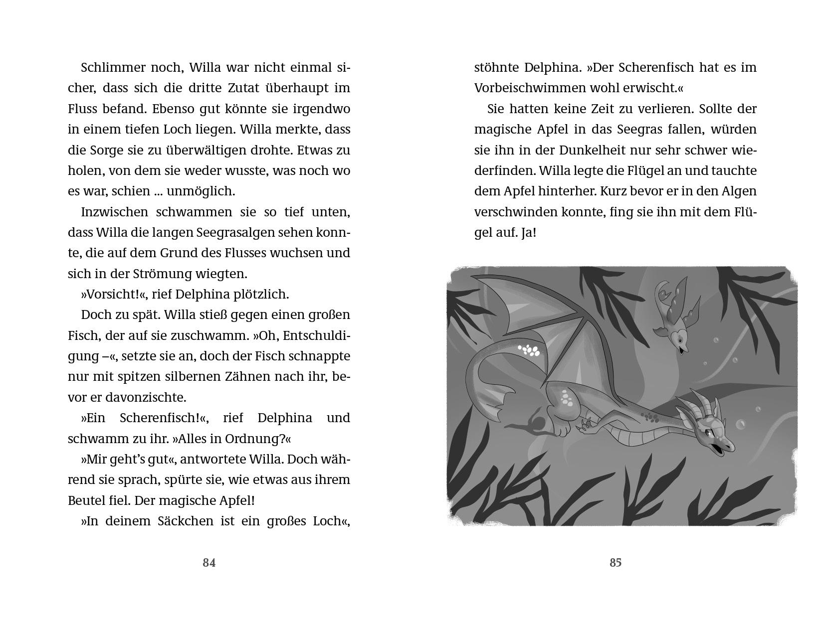 Beispielinhalt (Bild) Dragon Girls - Willa, der Silberdrache