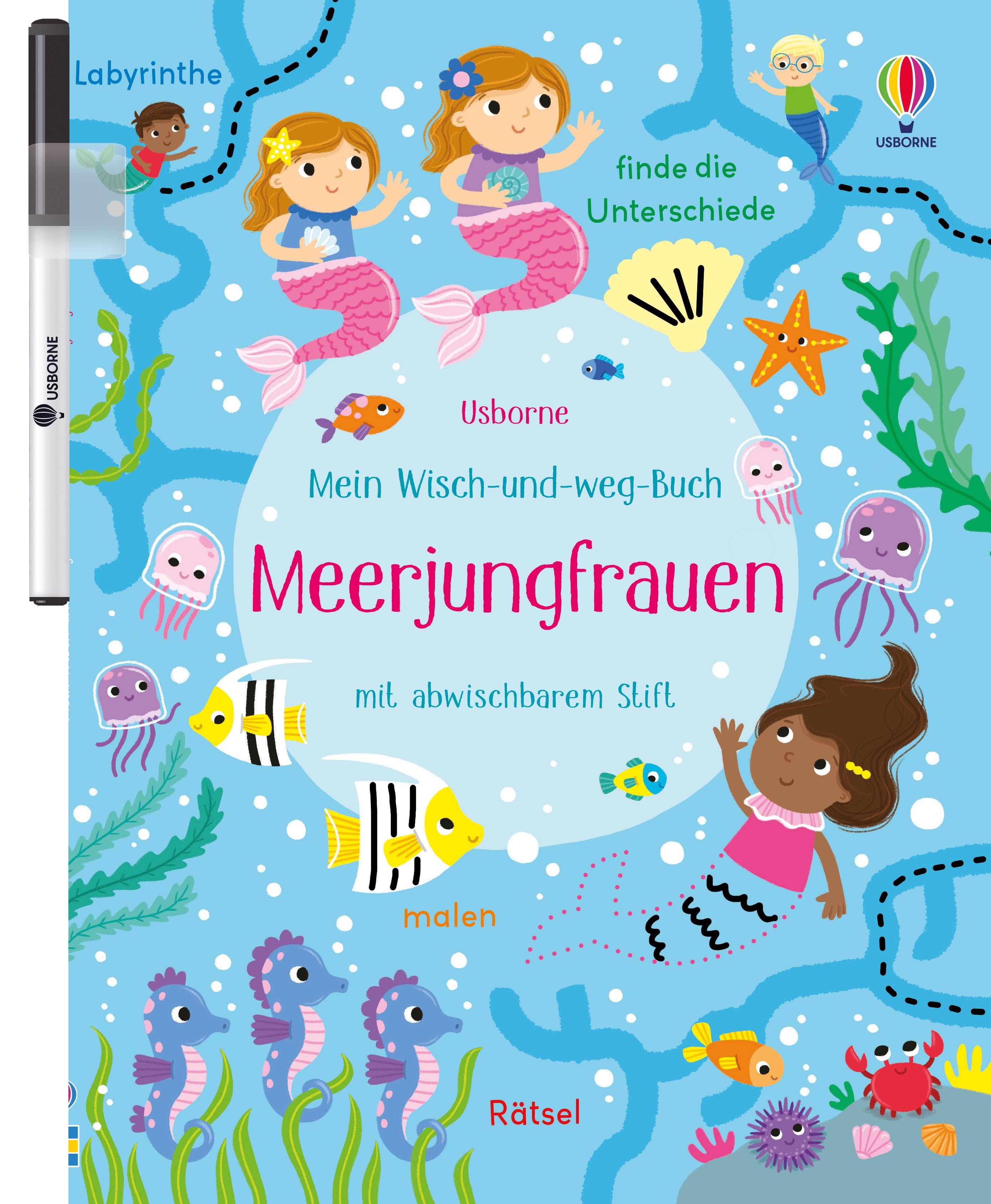 Vorderes Coverbild Mein Wisch-und-weg-Buch: Meerjungfrauen