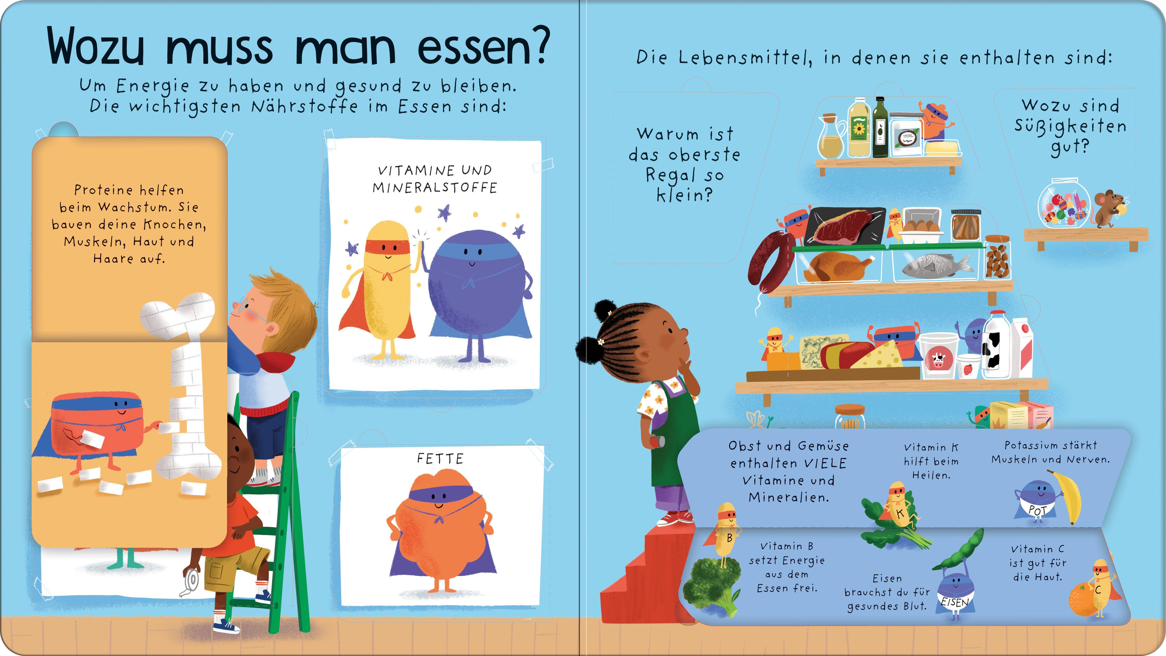 Beispielinhalt (Bild) Erstes Aufklappen und Verstehen: Kauen, schlucken und verdauen