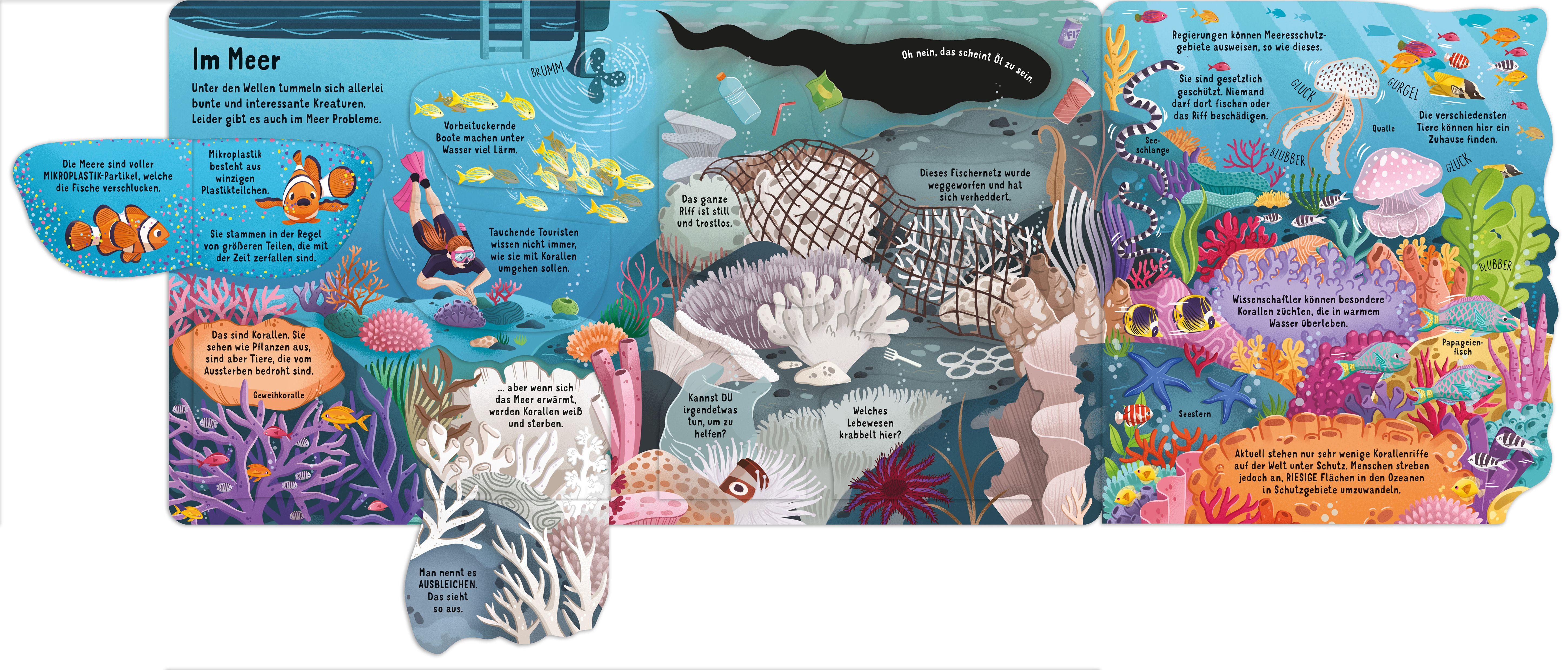 Beispielinhalt (Bild) Aufklappen und Entdecken: Bedrohte Tiere