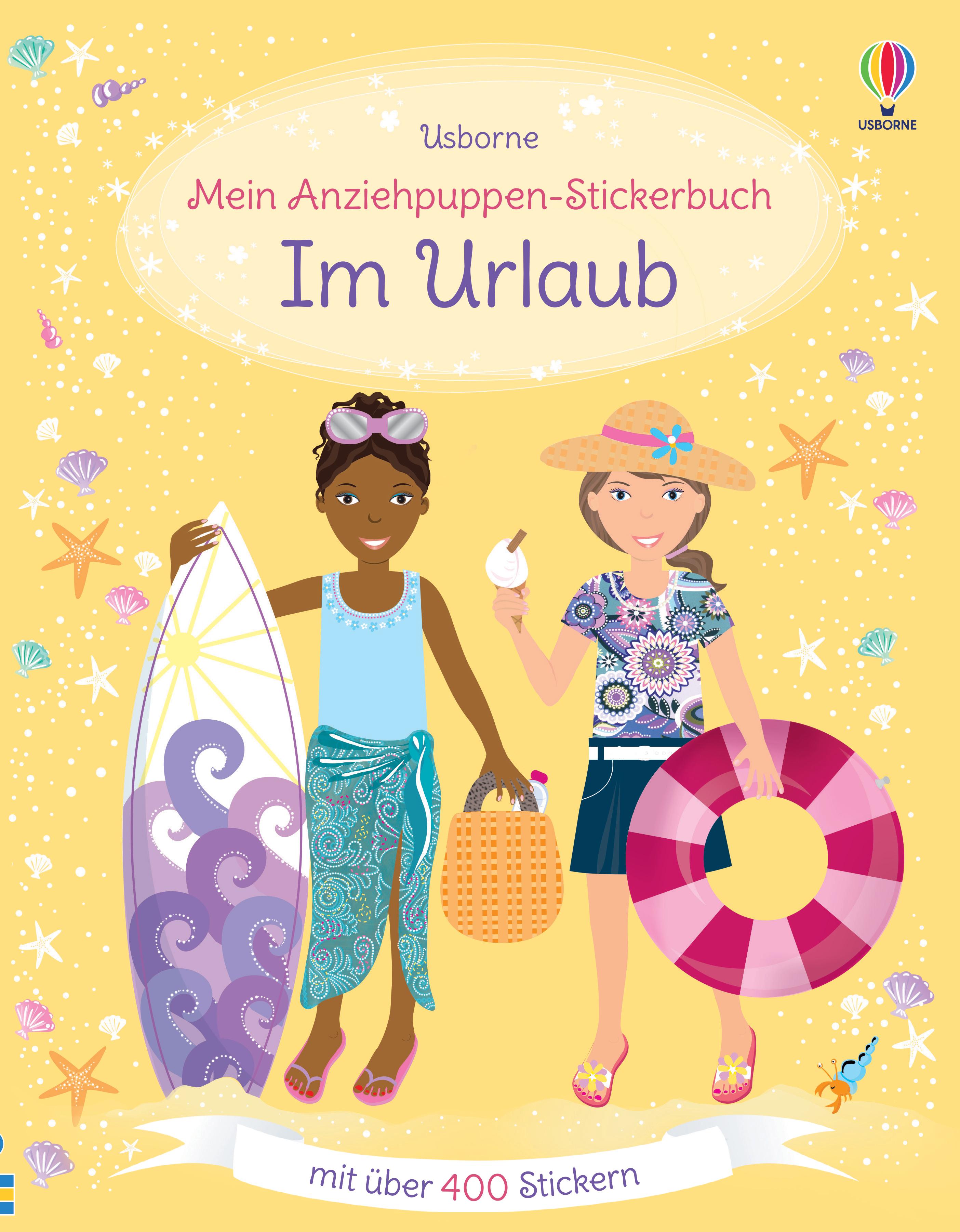 Vorderes Coverbild Mein Anziehpuppen-Stickerbuch: Im Urlaub
